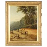A Cornfield Shire, Surrey by Charles Henry Passey, Oil on canvas, sold Jan 2026