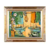 Harbor Scene by Jean Le Grec, Oil on canvas, sold Jan 2026