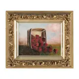 Still Life with Strawberries by Laura Gertrude Wall, Oil on canvas, sold Jan 2026