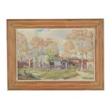 Southern Farmyard by William Branks Stewart, Oil on Masonite, sold Jan 2026