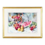 Still Life with Fruit by Josie Van Gelt Edell, Acrylic and watercolor on paper, sold Jan 2026