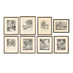Full Portfolio, University of Virginia: Eight Etchings by Louis Orr by Louis Orr, Etchings on paper, sold Jan 2026