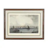Boston Harbor by Charles Sim Mottram, Hand-colored engraving, sold Jan 2026