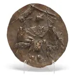 Bronze Nativity Relief Tondo by Alfred Essler, Cast bronze, sold Jan 2026
