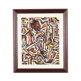 Saxophone Player by Floyd Gordon, Oil on canvas, sold Jan 2026