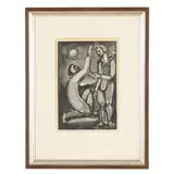 Biblical Scene: Mont des Olives by Georges Rouault, Woodcut engraving on paper, sold Jan 2026