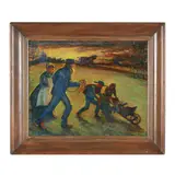 Bessy Got Fresh by Hans P. Palmer, Oil on board, sold Dec 2025