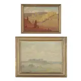 Two Landscape Paintings by Andrew Thomas Schwartz, Each an oil on board, sold Dec 2025