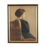 Seated Woman by William Auerbach-Levy, Oil on canvas, sold Dec 2025