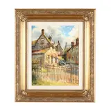 Village Scene by John Woodward Lines, Oil on board, sold Dec 2025