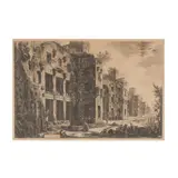 Veduta degli avanzi superiori delle Terme di Diocleziano a S. Maria degli Angeli by Giovanni Battista Piranesi, Etching on wove paper, sold Dec 2025