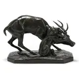 Panthere Attaquant un Cerf by Antoine-Louis Barye, Patinated bronze, sold Dec 2025