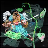 L'ange au flutte 1 by Cristiano Mangovo Brás, 2020, Acrylique sur toile, sold Apr 2020