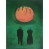 Goodnight gros nénuphar by Guillaume Pinard, 2017, pastel sec sur papier, sold Apr 2020