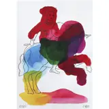 Mon chevalier by Sacha Floch Poliakoff, 2020, Crayon et encres sur papier, sold Apr 2020