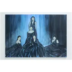 Les Débutantes (bleu de minuit) by Claire Tabouret, 2014, Acrylique sur toile, sold Apr 2020