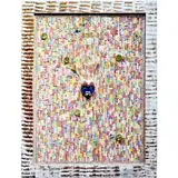 Fresques de craies by Pascale Marthine Tayou, 2019, Technique mixte, craies, cadres de fenêtres en bois, sold Apr 2020