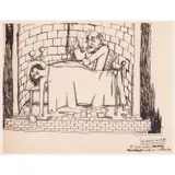 La vérité malade by Jean Cocteau, circa 1936-1940, Encre de Chine sur papier, sold Nov 2020