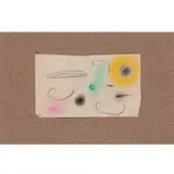 Sans titre, 1er juin 1960 by Joan Miró, Crayon cire, pastel et aquarelle sur papier, collé sur papier de verre, sold Nov 2020
