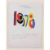 Composition, 9 janvier 1978 by Sonia Delaunay, Gouache et mine de plomb sur papier vélin, sold Nov 2020