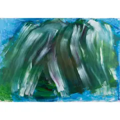 La grande fracture des matins by Jean Messagier, 1992, Acrylique et paillettes sur toile, sold Nov 2020