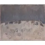 Paessagio roccioso by Zoran Mušič, 1977, Acrylique sur toile, sold Nov 2020