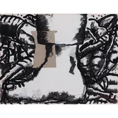 Sans titre, 5.1985 by Jean-Charles Blais, Gouache et collage sur papier, sold Nov 2020