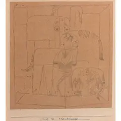 Elefantengruppe (Groupe d'éléphants) by Paul Klee, 1917, Crayon sur papier, sold May 2020