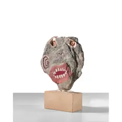 Visage by Georges Hugnet, circa 1955-1956, Huile et coquillages sur ardoise, sold May 2020