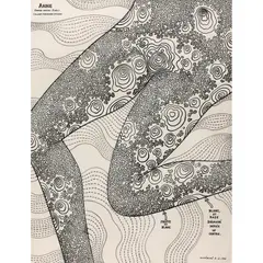 Anne : genoux gauche - pubis : collant - tatouage - mousse by Robert Malaval, 1966, Encre de Chine sur papier, sold May 2020