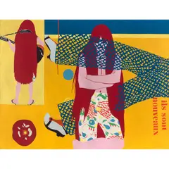 Geometral d'une idole by Bernard Rancillac, 1966, Acrylique sur toile, sold May 2020