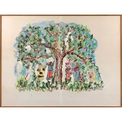 Image XXV by Martial Raysse, 1975, Pastel gras, fusain, gouache et détrempe sur papier, sold May 2020