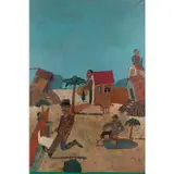 La Escapada by Antonio Seguí, 1982, Huile sur papier de soie marouflé sur toile, sold May 2020