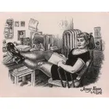 Jenny Nixon, septembre 1998 by Robert Crumb, Encre de Chine et blanco sur papier bristol, sold May 2020