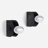 Sconces model 43, pair by Gino Sarfatti, 1963, crackle-lacquered aluminum, sold Mar 2023