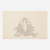 House in Oggau, Burgenland by Raimund Abraham and Walter Pichler, 1963, pencil on paper, sold Mar 2023