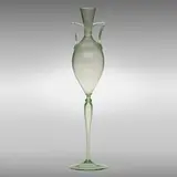 Soffiato vase by attribution Andrea Rioda, c. 1915, soffiato glass with applied handles, sold Mar 2023