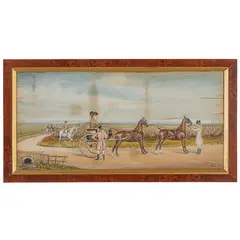Gran Bretagna XX secolo / Carrozze e cavalli / Firmato H W Standing e data 1903 by Henry William Standing, tempera on paper, offered Oct 2026