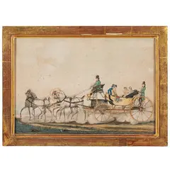 Gran Bretagna XX secolo / Passeggiata in carrozza by Henry William Standing, mixed media on paper, offered Oct 2026