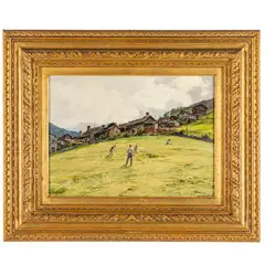 Crespellano 1889 - Torino 1957 / Fienagione / Firmato Giuseppe Gheduzzi in basso a sinistra by Giuseppe Gheduzzi, oil on panel, offered Oct 2026