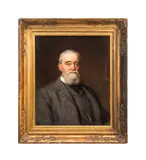 Portrait of Sir Spencer Walpole" (British by Hugh Goldwin Rivière, oil on canvas, sold Oct 2025