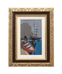 Seashore Pier 2 by Itzchak Tarkay, acrylic on canvas, sold Oct 2025