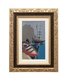Seashore Pier 2 by Itzchak Tarkay, acrylic on canvas, sold Oct 2025
