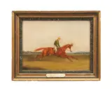 Blair Atholl: on Newmarket Heath" - 1864 by Samuel Henry Alken, oil on artist board, sold Oct 2025