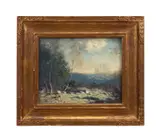 A Quite Place by George M. Bruestle, oil on thin board, sold Oct 2025