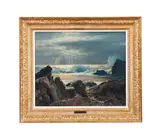 Rocks by Frederick Judd Waugh, oil on canvas artists board, sold Oct 2025