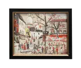 Untitled - Paris Street Scene by Lucien Génin, watercolor and gouache on paper, sold Oct 2025