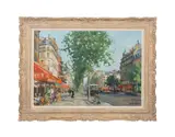 Untitled - Paris Street Scene - 20th century by Constantine Kluge, oil on canvas, sold Oct 2025