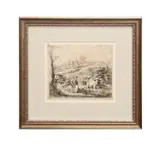 A Shepherdess Speaking to her Dog" (Die zu ihrem Hund sprechende Hirtin)- circa 1653 by Karel Dujardin, etching on cream laid paper, sold Oct 2025