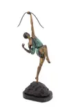 Tireuse A L'arc" - early 20th century by Pierre Le Faquays, bronze, sold Oct 2025